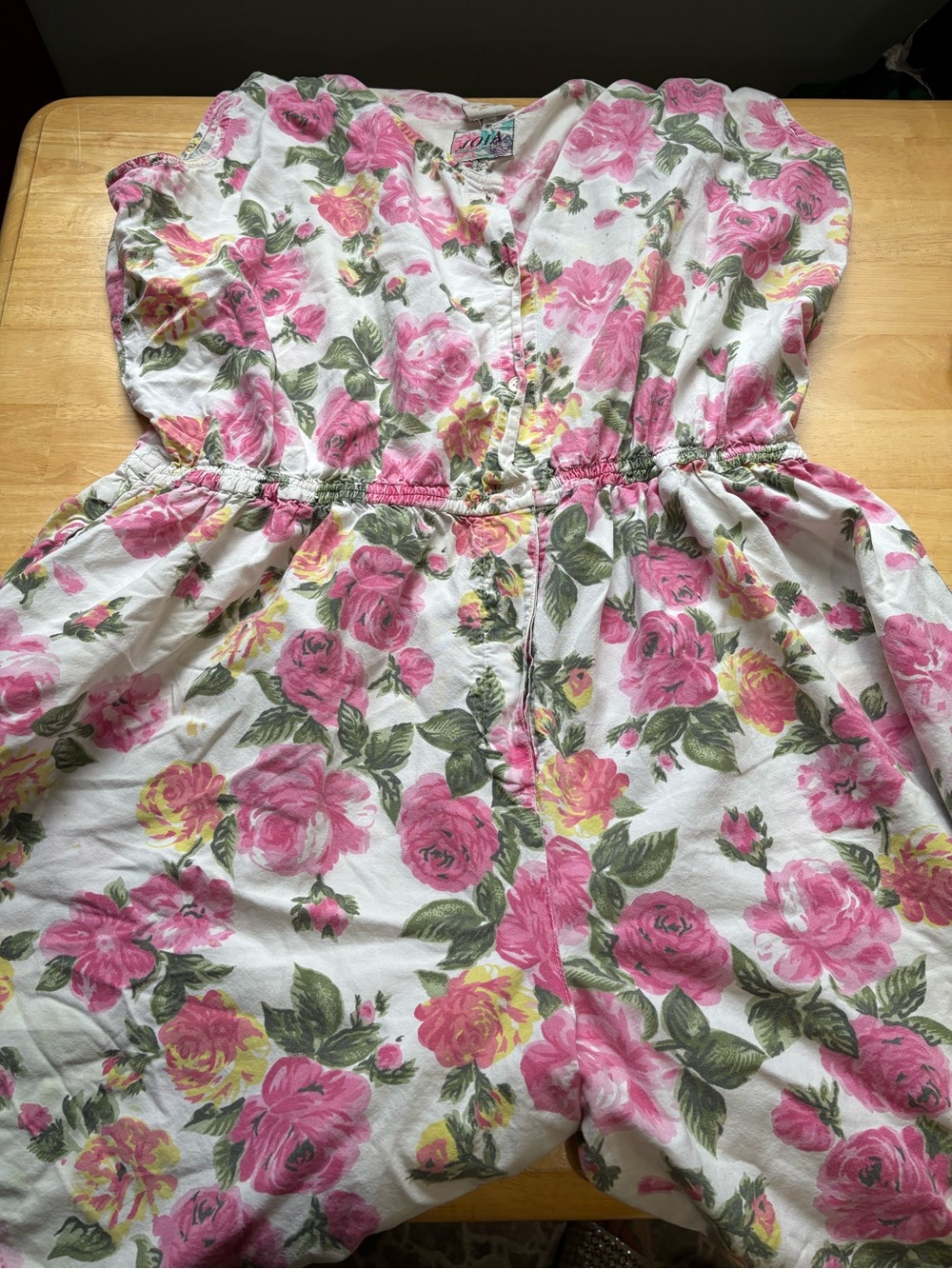 NOBO White Romper with Pink Floral Print